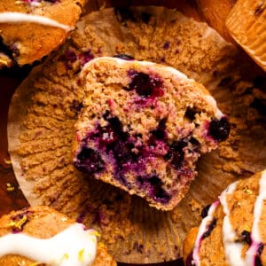 vegan lemon blueberry muffins