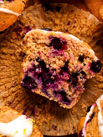 vegan lemon blueberry muffins