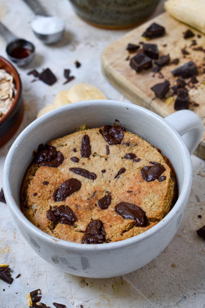the chocolate chip oatmeal fresh out of the oven with the melting chocolate.