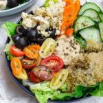Mediterranean buddha bowl vegan