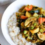 Coconut lentil braise