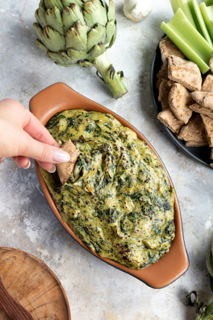vegan spinach artichoke dip