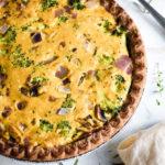 vegan gluten-free mushroom quiche