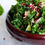 winter kale salad with fruit