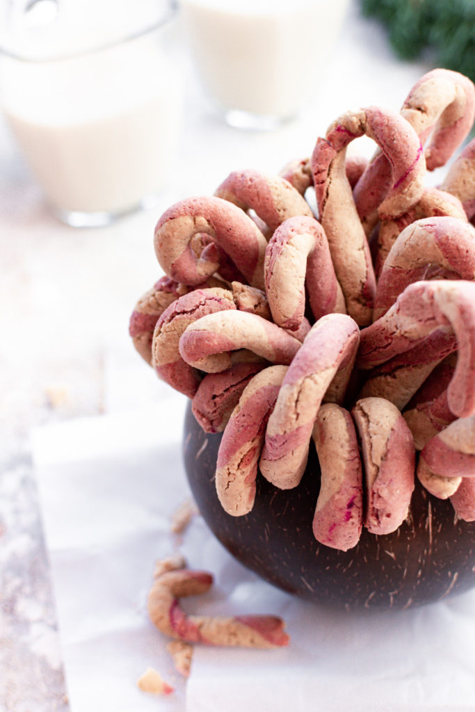 vegan candy cane cookies