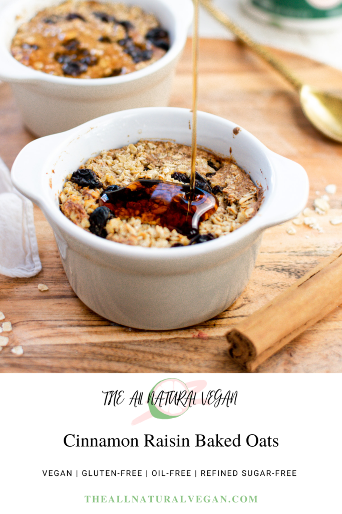 healthy cinnamon raisin baked oatmeal