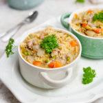 vegan chicken noodle soup jackfruit