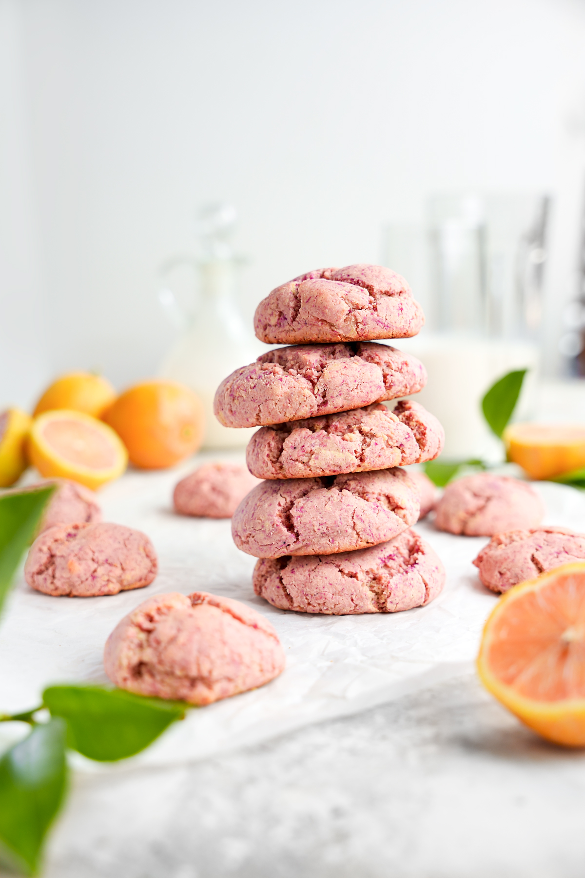 the healthy spring dessert recipe stacked up on top of each other