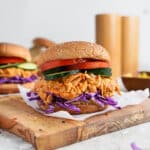 vegan jackfruit buffalo burger