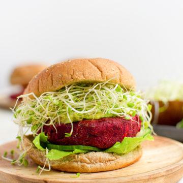 sweet potato beet burger