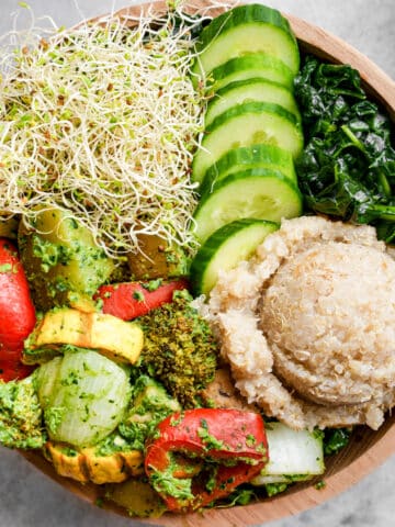 pesto buddha bowl featured image