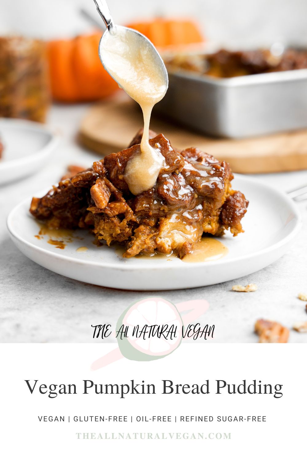 recipe card stating this recipe is vegan, gluten-free, oil-free, and refined sugar-free