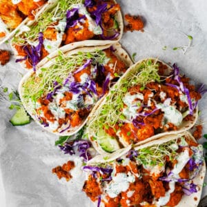 buffalo cauliflower tacos