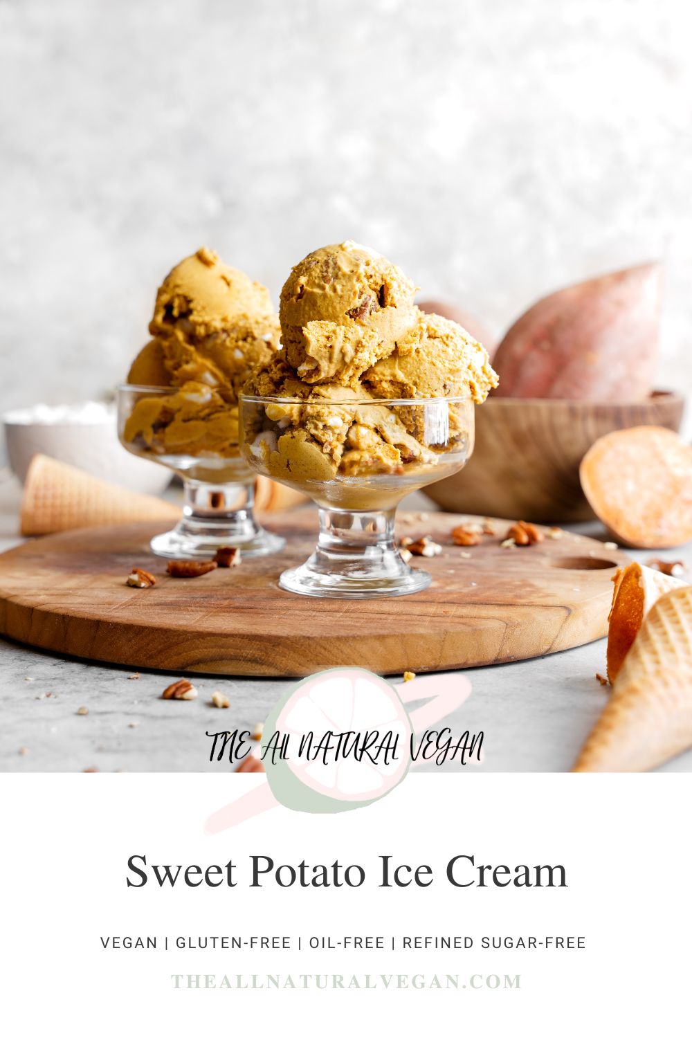 recipe card stating this recipe is vegan, gluten-free, oil-free, and refined sugar-free