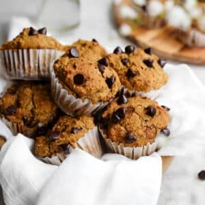 banana chocolate chip protein muffins
