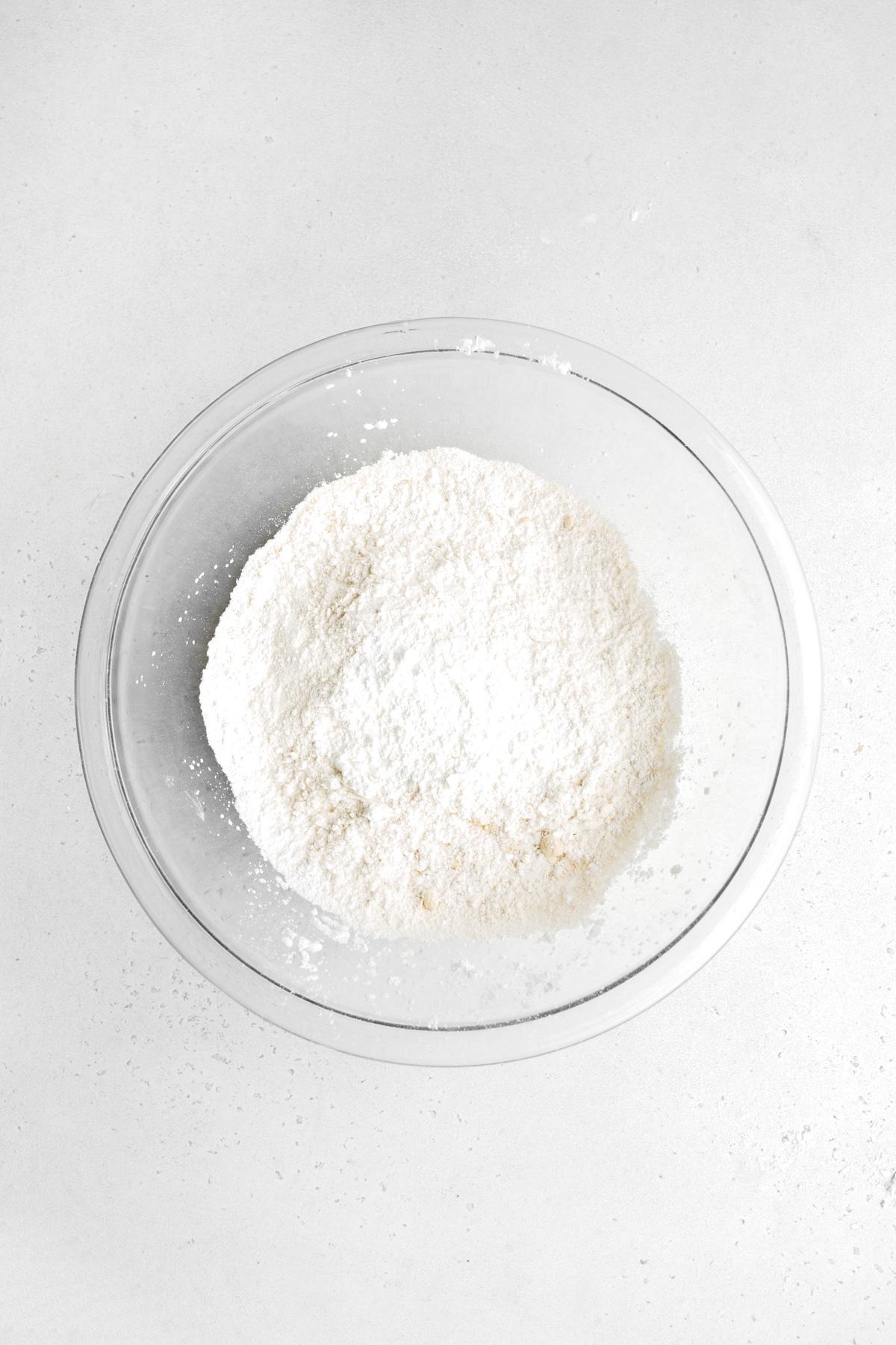 combining the dry ingredients