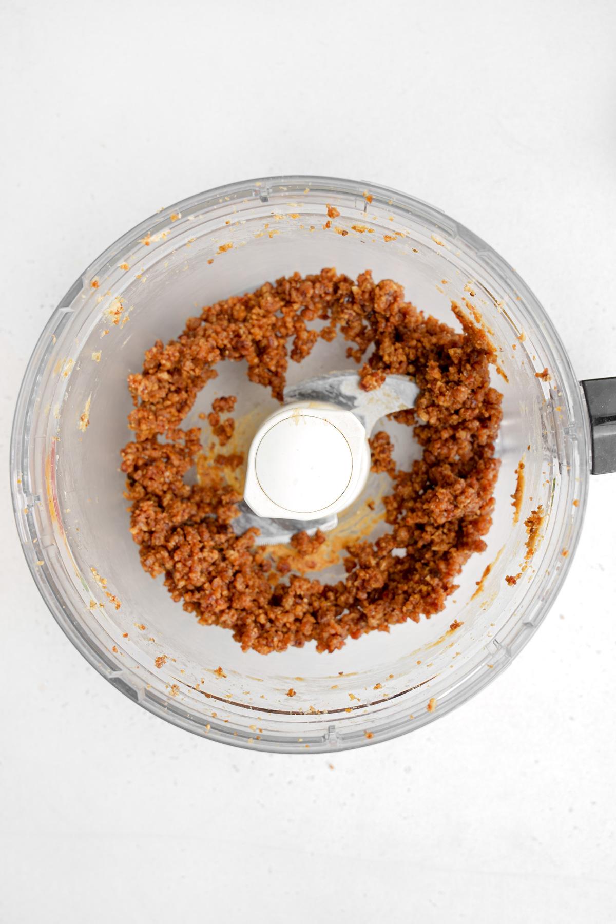 first step of the recipe in the food processor