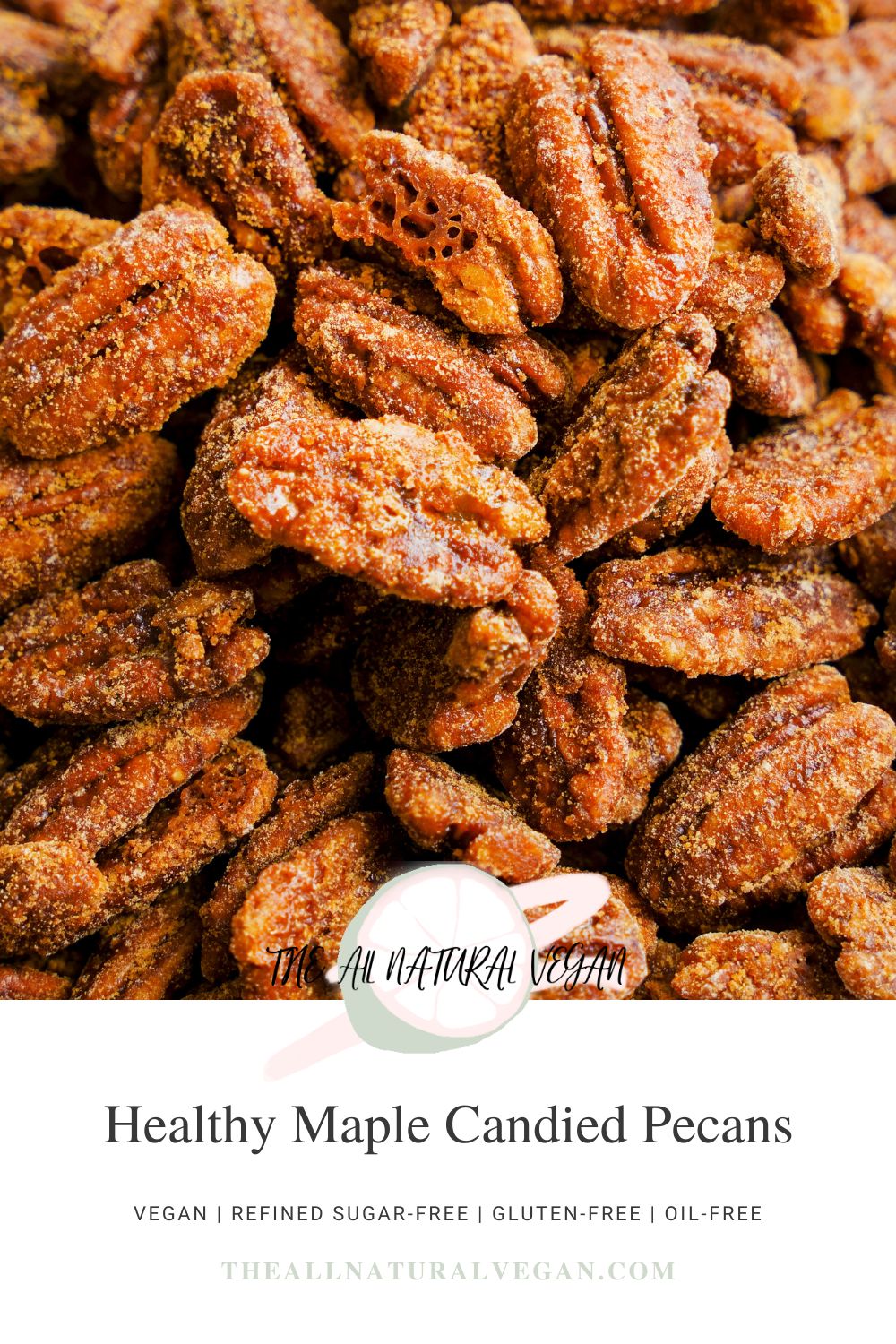 recipe card stating this recipe is vegan, oil-free, gluten-free, and refined sugar-free