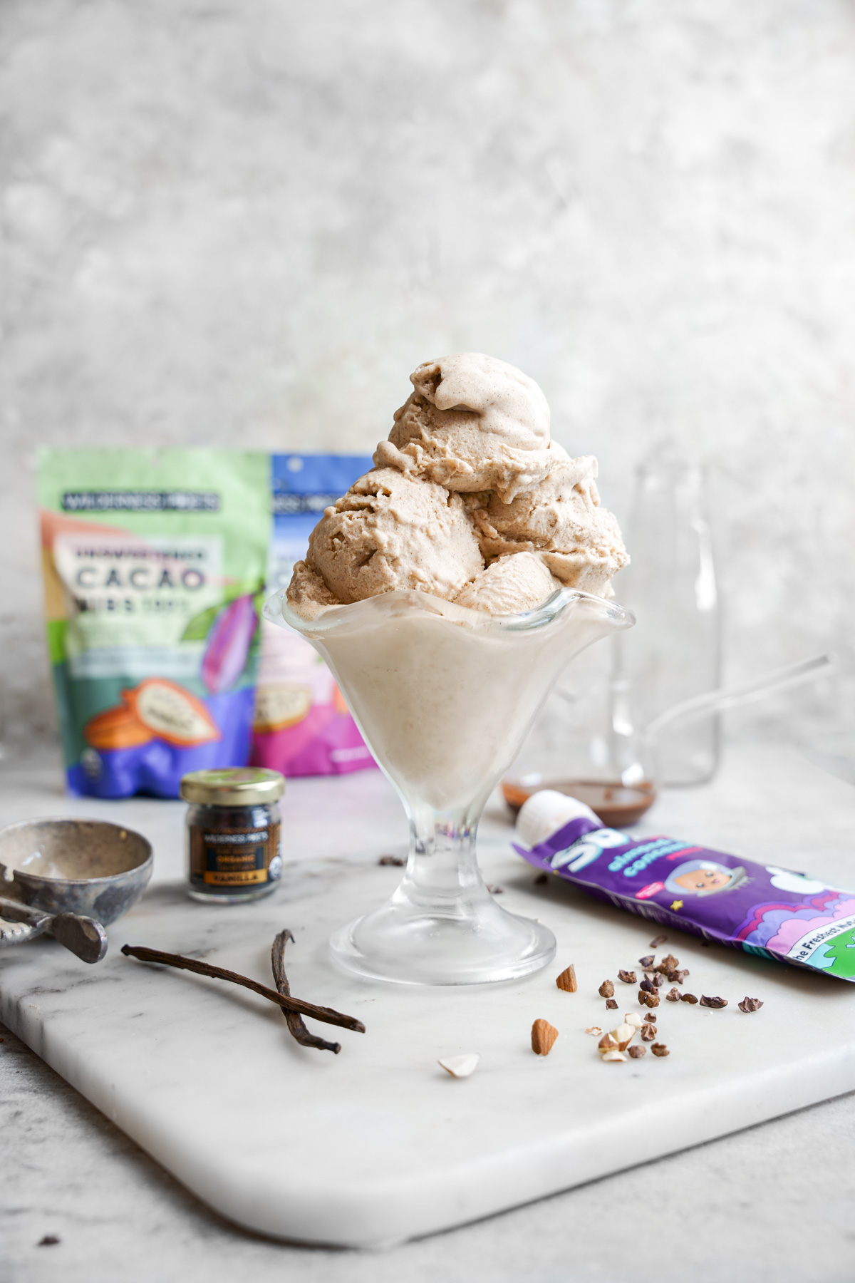 the vegan vanilla bean ice cream without a magic shell