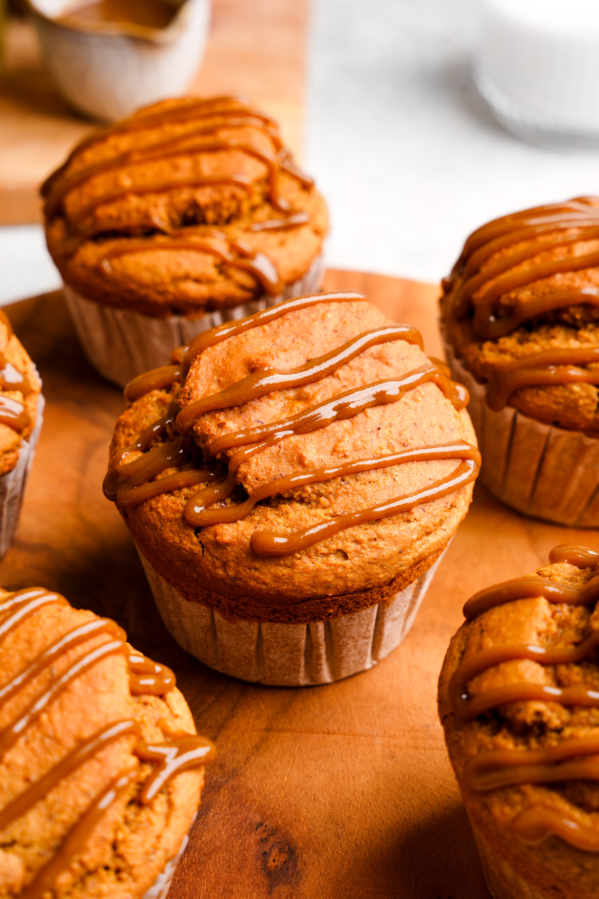 close up of the sunflower seed muffins