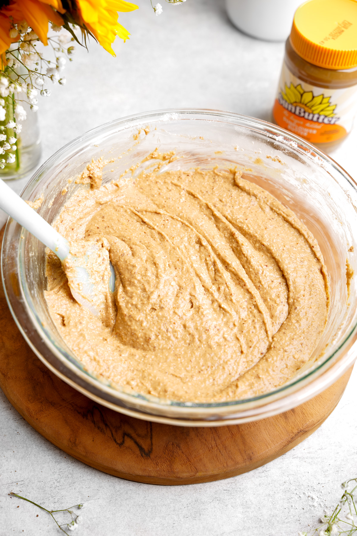 the mixed muffin batter