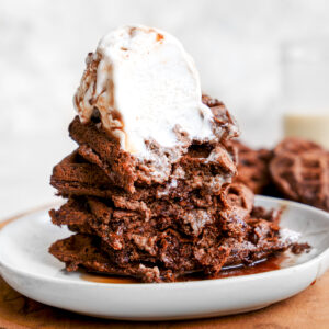 vegan brownie waffles