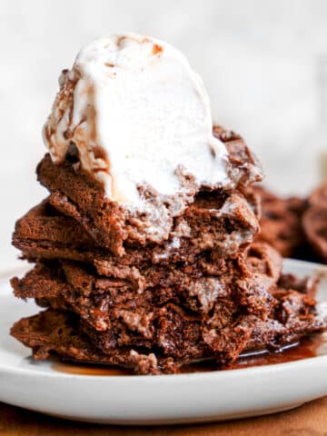 vegan brownie waffles