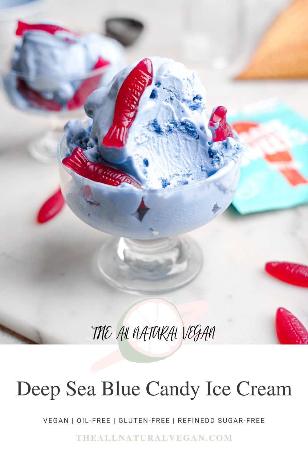 recipe card stating this recipe is vegan, oil-free, gluten-free, and refined sugar-free