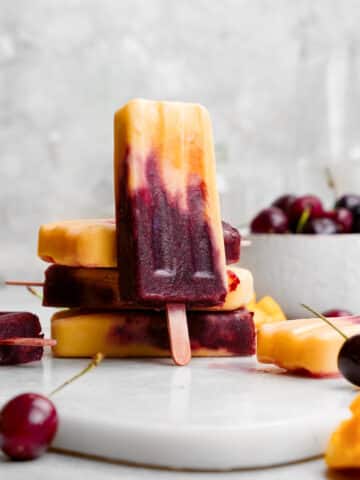 cherry mango popsicles