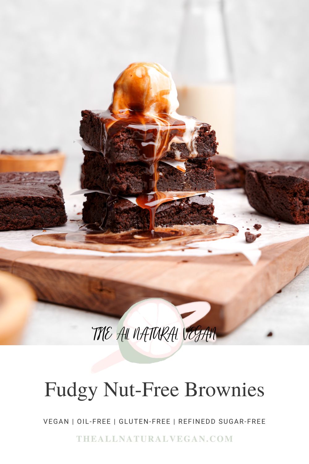 recipe card stating this recipe is vegan, oil-free, refined sugar-free and gluten-free
