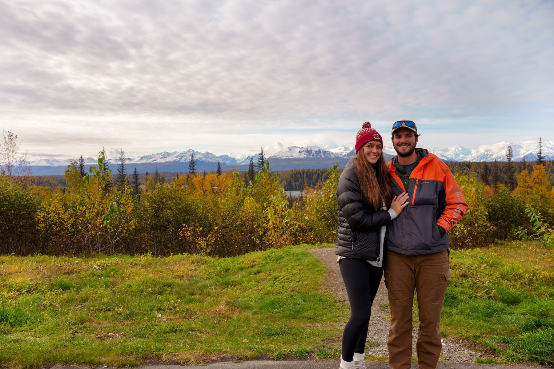 picture of me and my husband on vacation to Alaskka