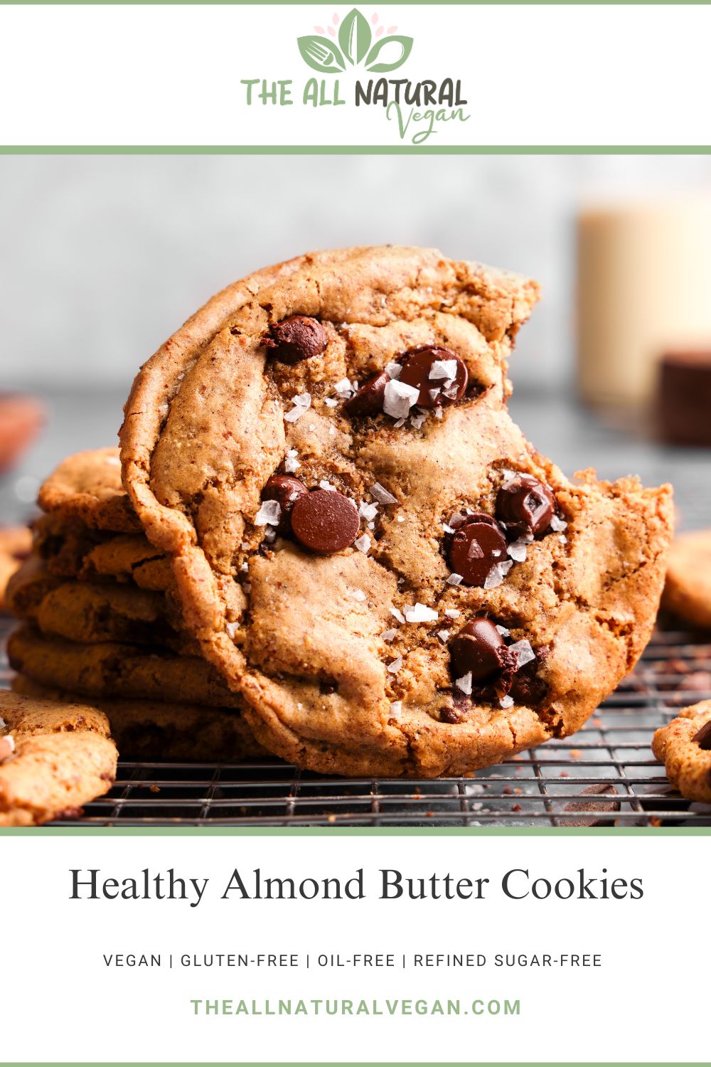 recipe card stating this recipe is vegan, oil-free, gluten-free, and refined sugar-free