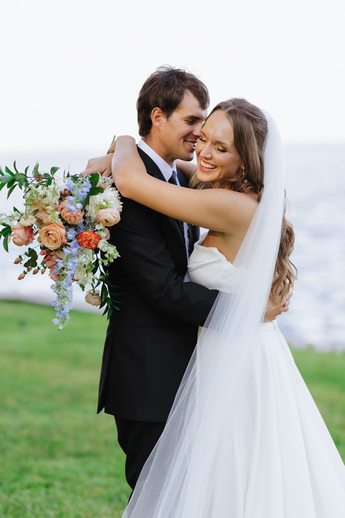 katie with her husband tyler at their wedding