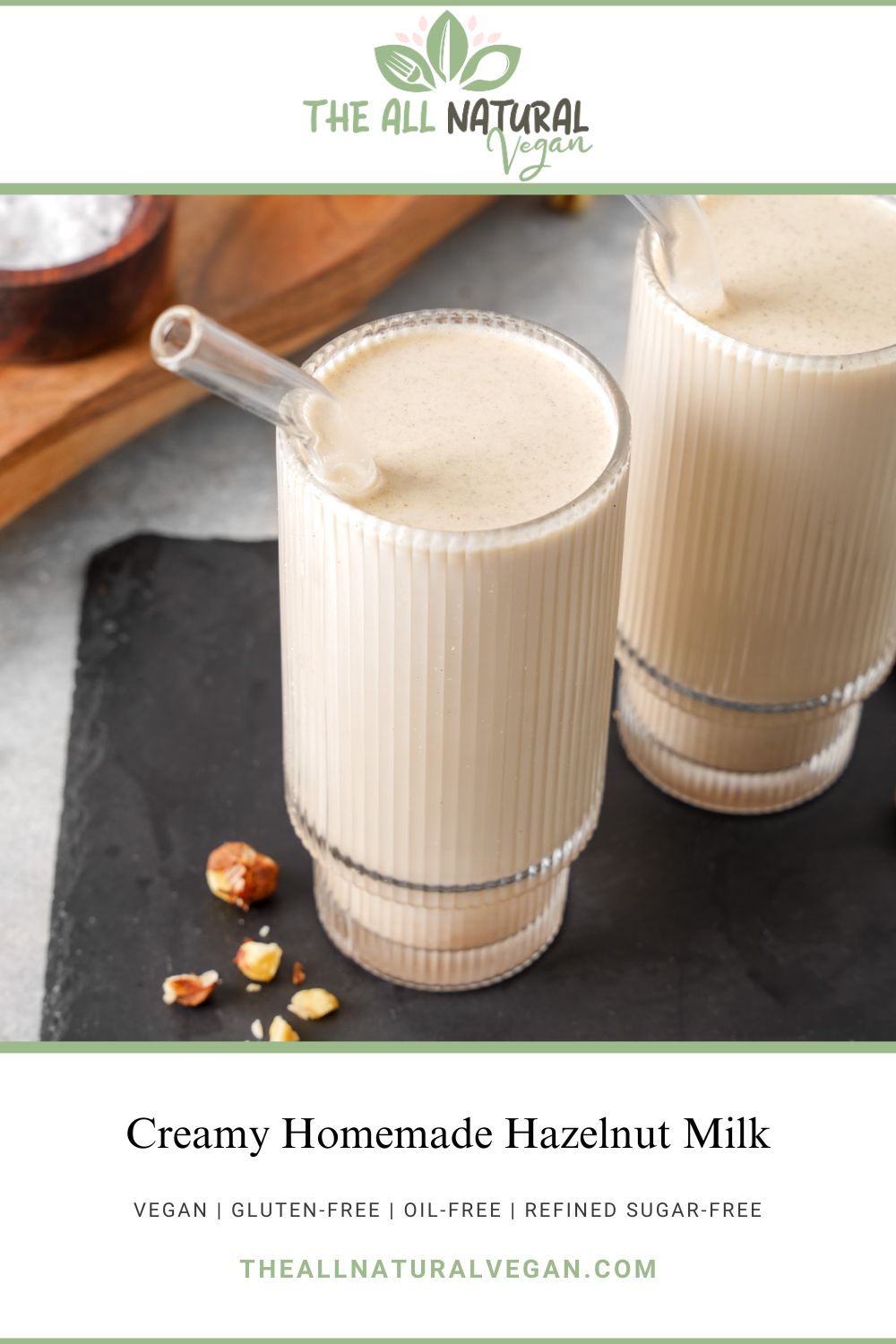 recipe card stating this recipe is vegan, gluten-free, oil-free, and refined sugar-free