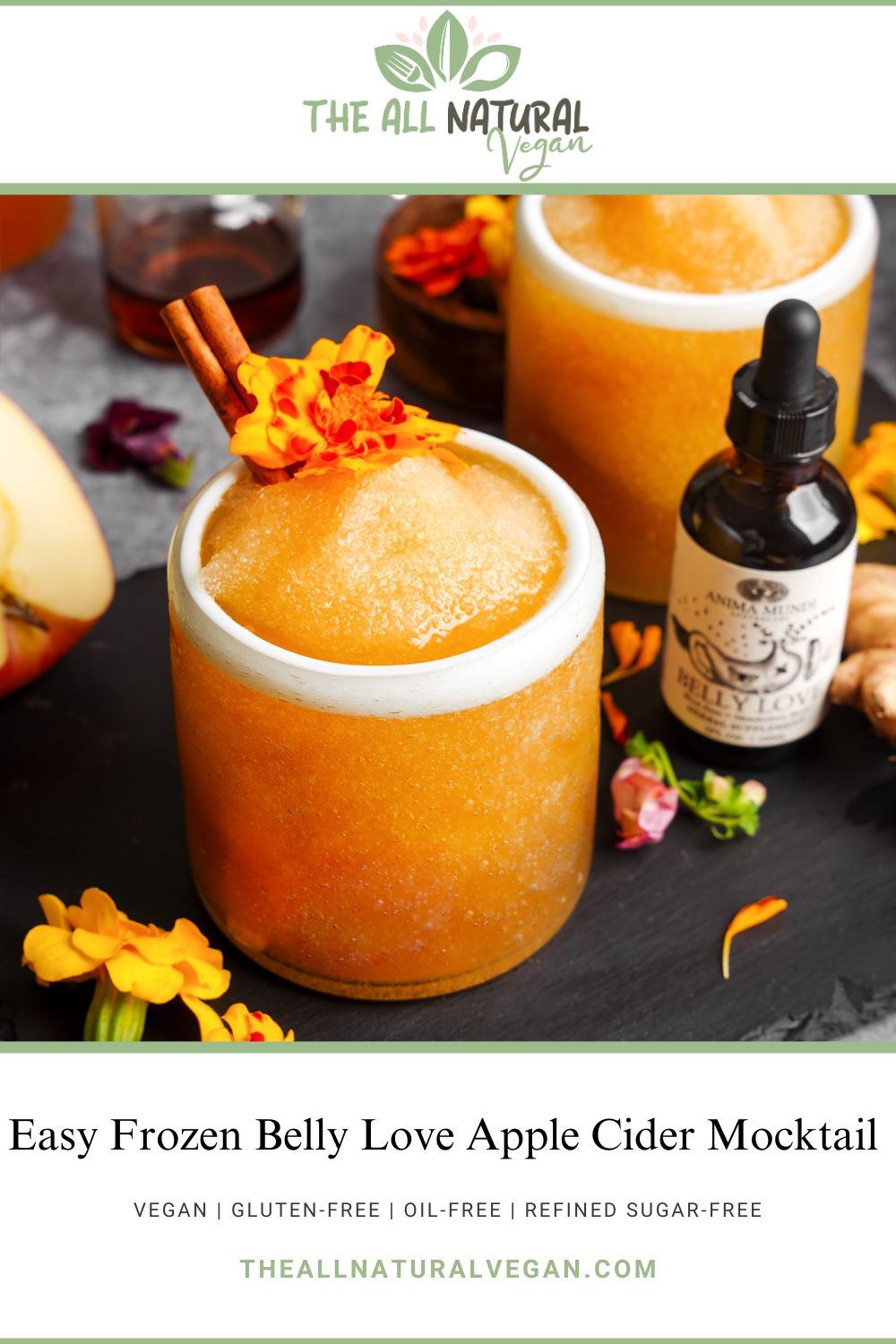 recipe card stating this recipe is vegan, gluten-free, oil-free, and refined sugar-free