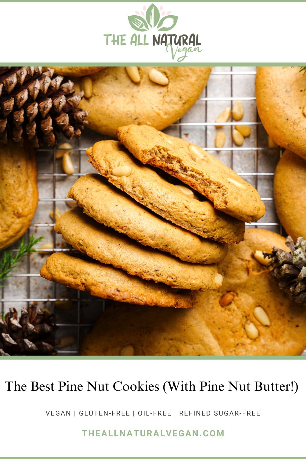 recipe card stating this recipe is vegan, gluten-free, oil-free, and refined sugar-free