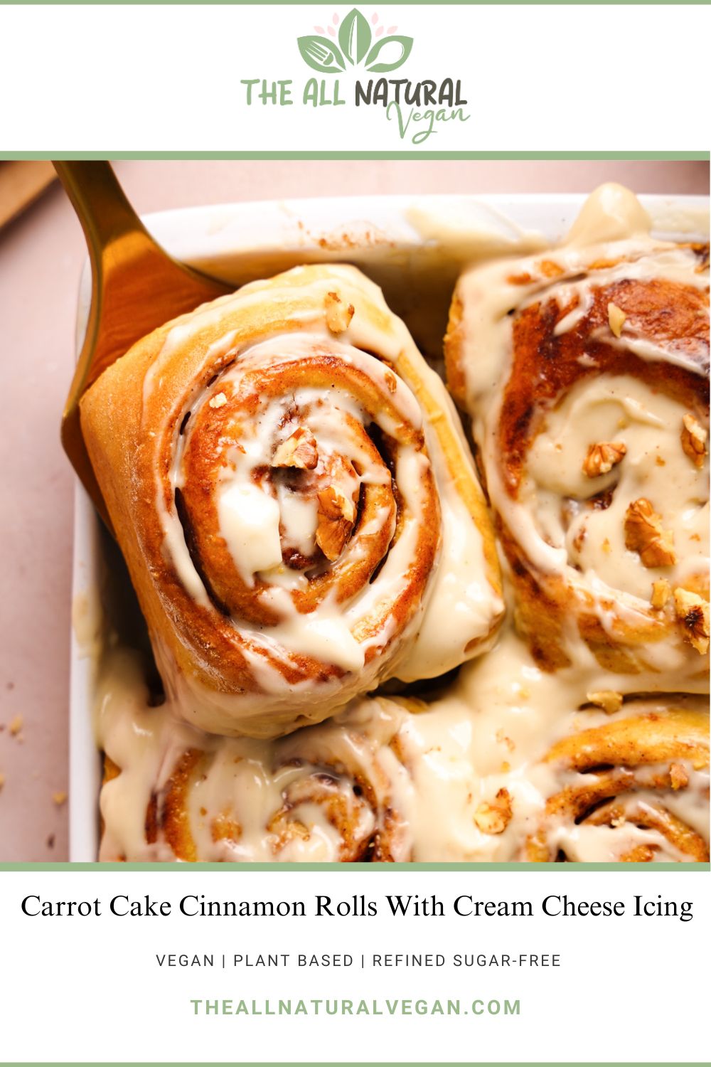 recipe card stating these rolls are vegan, plant based and refined sugar-free