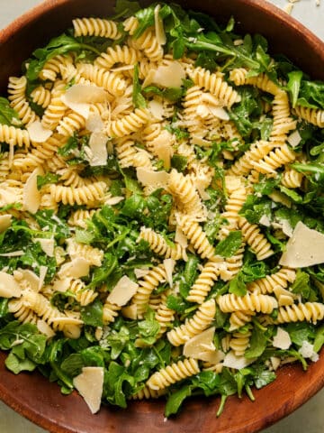 lemon arugula pasta salad featured image