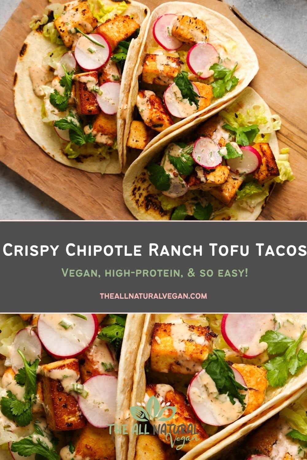 Chiptoul Ranch Crispy Chipotle Ranch Tofu Tacos - The All Natural Vegan