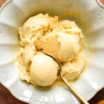 featured image of the peach ice cream